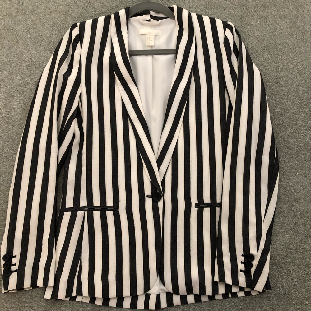Linen striped blazer